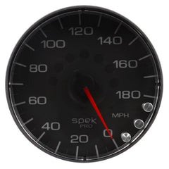 AutoMeter - Autometer Spek-Pro Gauge Speedometer 5in 180 Mph Elec. Programmable Black/Black - Demon Performance