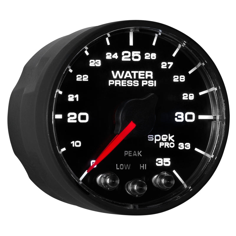 AutoMeter - Autometer Spek-Pro - Nascar 2-1/16in Water Press 0- 35 psi Bfb Sp - Demon Performance