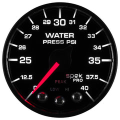 AutoMeter - Autometer Spek-Pro - Nascar 2-1/16in Water Press 0- 40 psi Bfb - Demon Performance