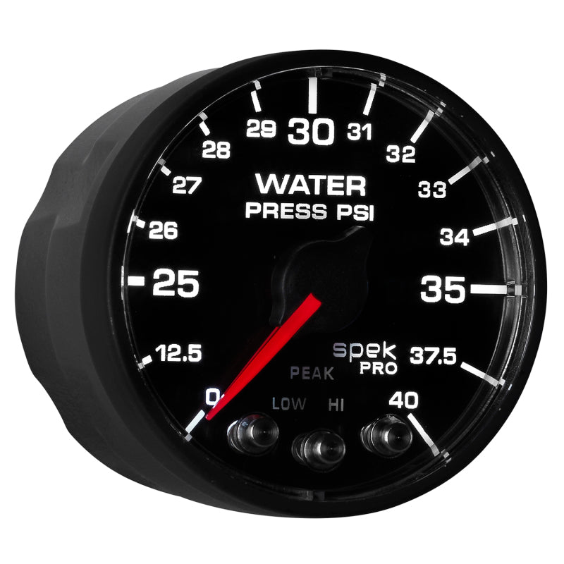 AutoMeter - Autometer Spek-Pro - Nascar 2-1/16in Water Press 0- 40 psi Bfb - Demon Performance