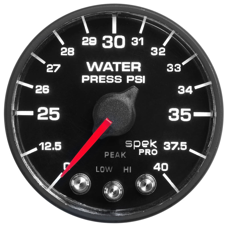 AutoMeter - Autometer Spek-Pro - Nascar 2-1/16in Water Press 0- 40 psi Bfb - Demon Performance