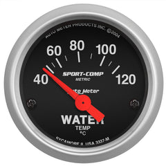 AutoMeter - Autometer Sport-Comp 52mm 40-120 Degree Short Sweep Electronic Water Temperature Gauge - Demon Performance
