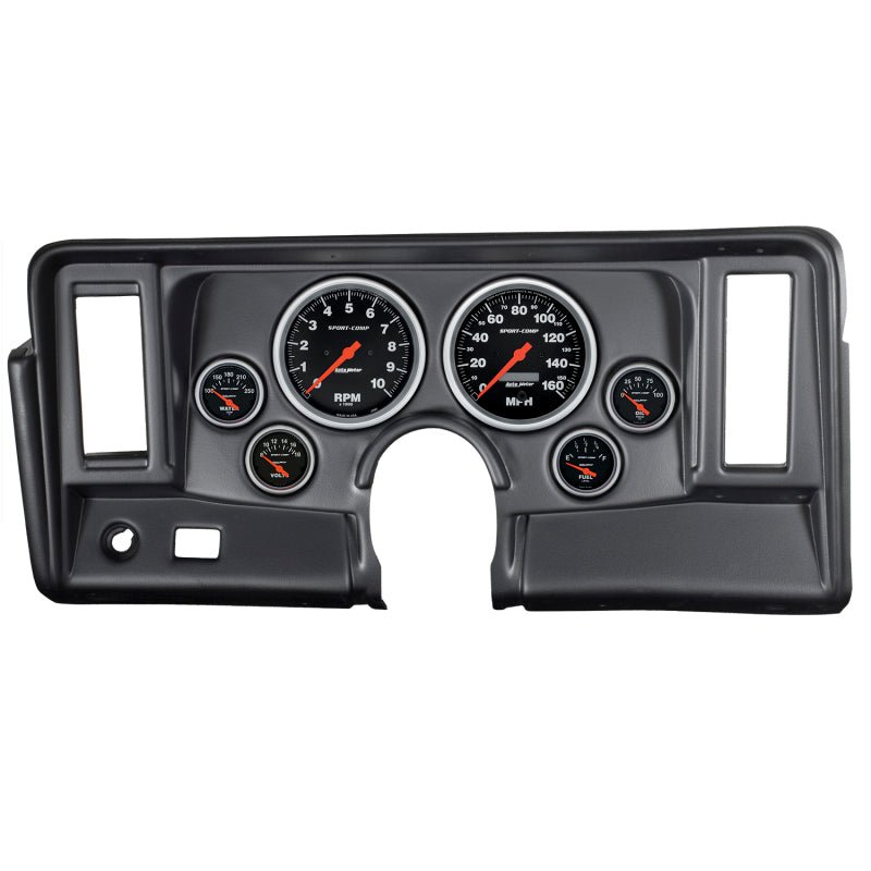 AutoMeter - Autometer Sport-Comp 66-76 Nova Dash Kit 6pc Tach / MPH / Fuel / Oil / WTMP / Volt - Demon Performance