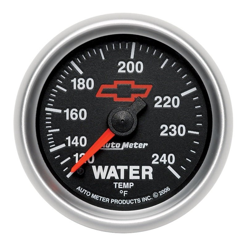 AutoMeter - Autometer Sport-Comp II 2-1/16in 120-240 Deg Mechanical Water Temp Gauge - Bowtie Black - Demon Performance