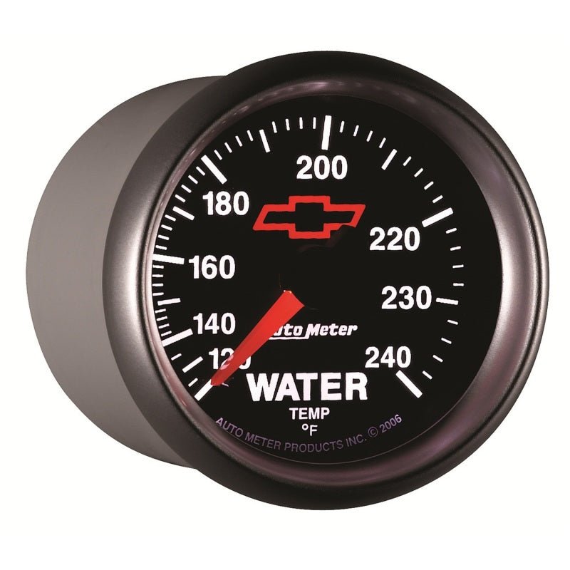 AutoMeter - Autometer Sport-Comp II 2-1/16in 120-240 Deg Mechanical Water Temp Gauge - Bowtie Black - Demon Performance