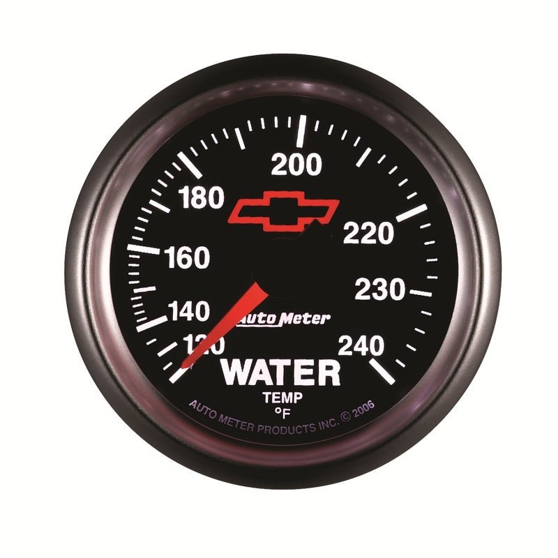 AutoMeter - Autometer Sport-Comp II 2-1/16in 120-240 Deg Mechanical Water Temp Gauge - Bowtie Black - Demon Performance