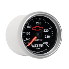 AutoMeter - Autometer Sport-Comp II 2-1/16in 120-240 Deg Mechanical Water Temp Gauge - Bowtie Black - Demon Performance