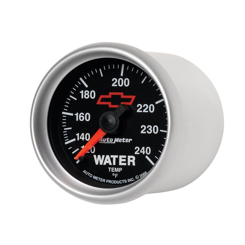 AutoMeter - Autometer Sport-Comp II 2-1/16in 120-240 Deg Mechanical Water Temp Gauge - Bowtie Black - Demon Performance