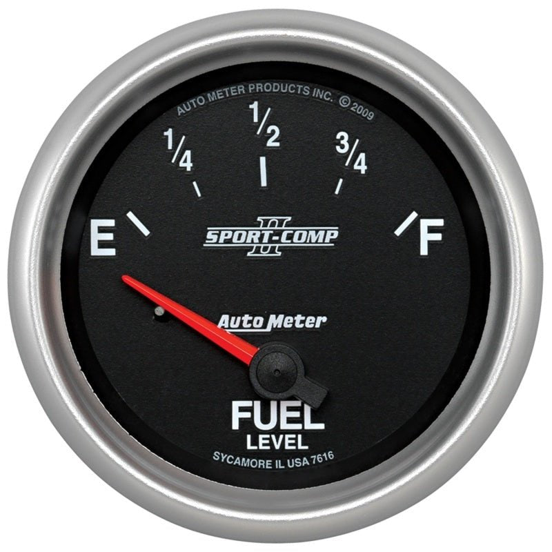 AutoMeter - Autometer Sport-Comp II 2-5/8in Fuel Level Gauge - Demon Performance