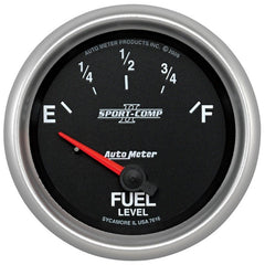 AutoMeter - Autometer Sport-Comp II 2-5/8in Fuel Level Gauge - Demon Performance