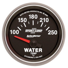 AutoMeter - Autometer Sport-Comp II 52mm 100-250 F Short Sweep Electronic Water Temperature Gauge - Demon Performance