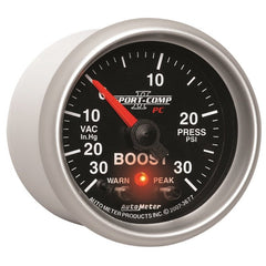 AutoMeter - Autometer Sport-Comp II 52mm 30 IN HG / 30 PSI Electronic Boost/Vacuum Gauge - Demon Performance