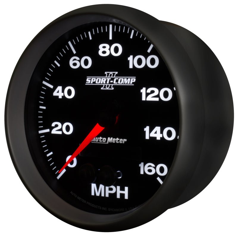 AutoMeter - Autometer Sport-Comp II 5in 0-140MPH In-Dash Electronic GPS Programmable Speedometer - Demon Performance