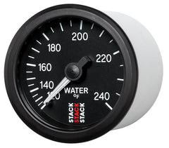 AutoMeter - Autometer Stack 52mm 120-240 Deg F 1/2in Npt (M) Mechanical Water Temp Gauge - Black - Demon Performance