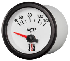 AutoMeter - Autometer Stack 52mm 40-120 Deg C M10 Male Electric Water Temp Gauge - White - Demon Performance