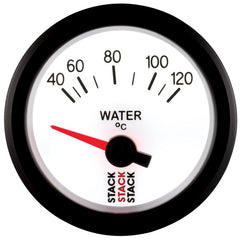 AutoMeter - Autometer Stack 52mm 40-120 Deg C M10 Male Electric Water Temp Gauge - White - Demon Performance