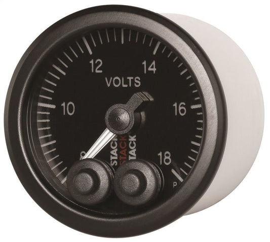 AutoMeter - Autometer Stack 52mm 8-18V Pro-Control Battery Voltage Gauge -Black - Demon Performance
