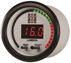 AutoMeter - Autometer Stack 52mm Pro-Control Wideband Air/Fuel Ratio (Lambda) Gauge - White - Demon Performance
