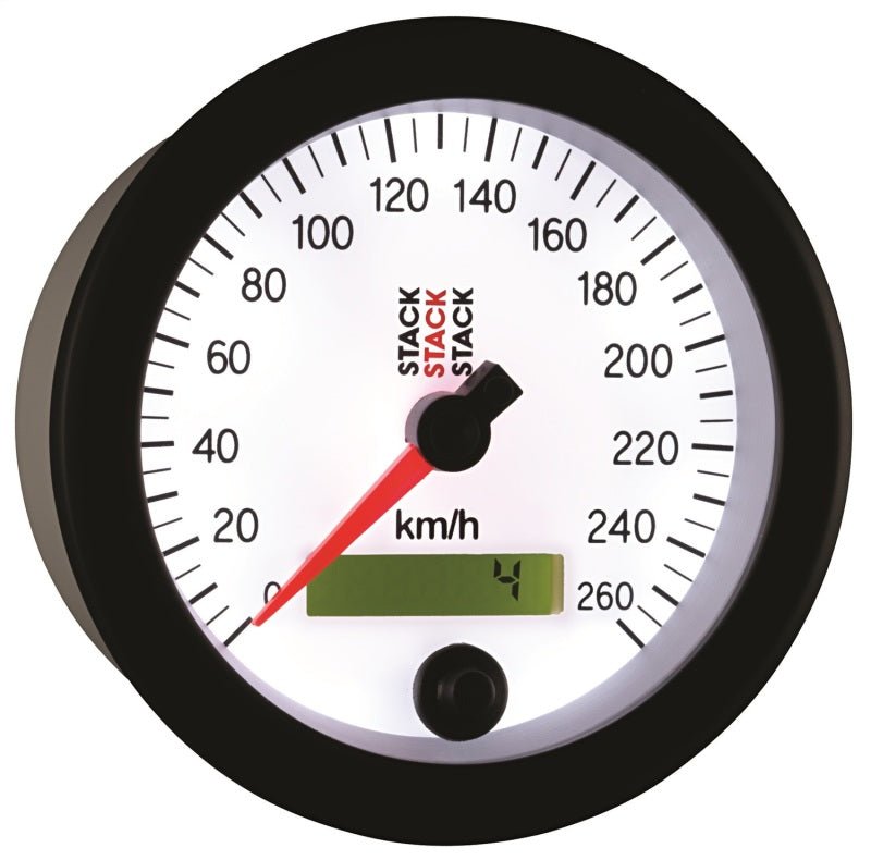 AutoMeter - Autometer Stack Instruments 88MM 0-260 KM/H Programmable Speedometer - White - Demon Performance