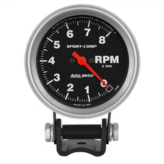AutoMeter - Autometer Standard 2-5/8in 8,000 RPM Pedestal Mount Tachometer Sport Comp - Demon Performance