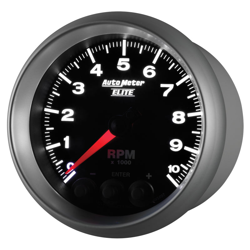 AutoMeter - Autometer Street Progressive Shift Light 85.7mm Tachometer 0-10,000 RPM - Demon Performance
