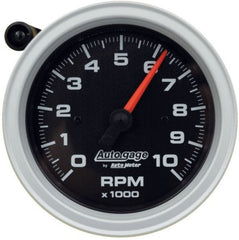 AutoMeter - AutoMeter Tachometer Gauge 10K RPM 3 3/4in Pedestal w/Ext. Shift-Light - Black Dial/Black Case - Demon Performance