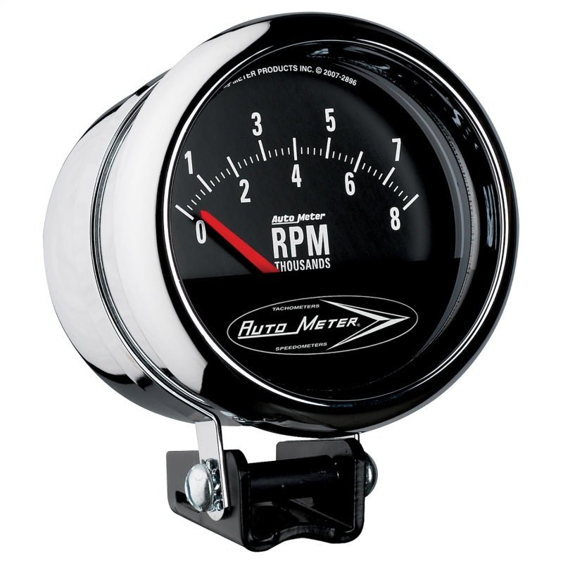 AutoMeter - Autometer Traditional Chrome 3-3/4in 8k w/ Retro Short Sweep Tachometer - Demon Performance