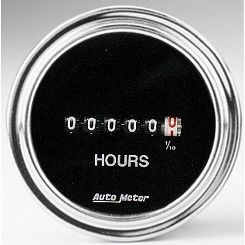 AutoMeter - Autometer Traditional Chrome 52mm 100k Short Sweep Electronic Hourmeter - Demon Performance