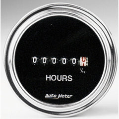 AutoMeter - Autometer Traditional Chrome 52mm 100k Short Sweep Electronic Hourmeter - Demon Performance