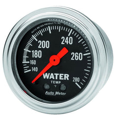 AutoMeter - Autometer Traditional Chrome Mechanical Water Temperature 2 1/16in 140-280 F Gauge - Demon Performance