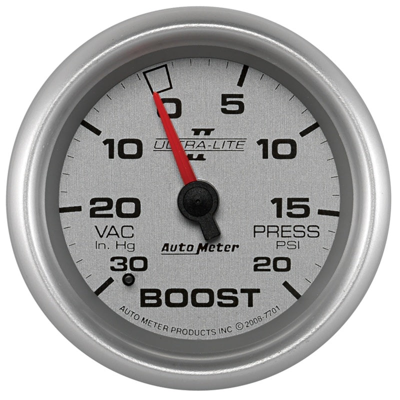 AutoMeter - Autometer UL II 2-5/8in 30in HG/20 PSI Mechanical Boost/Vacuum Gauge - Demon Performance