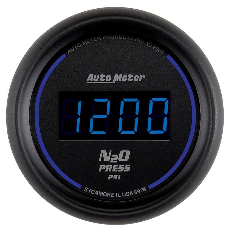 AutoMeter - Autometer Ultra-Lite 2-1/16in 1600 PSI Digital Nitrous Pressure Gauge - Black - Demon Performance