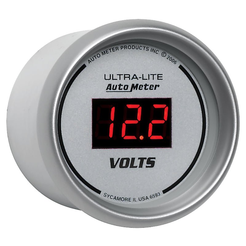 AutoMeter - Autometer Ultra-Lite 2-1/16in 8-18 Volts Digital Voltmeter - Demon Performance