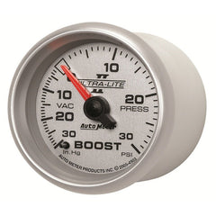 AutoMeter - Autometer Ultra-Lite II 52mm 30 PSI Mechanical Boost Gauge - Demon Performance