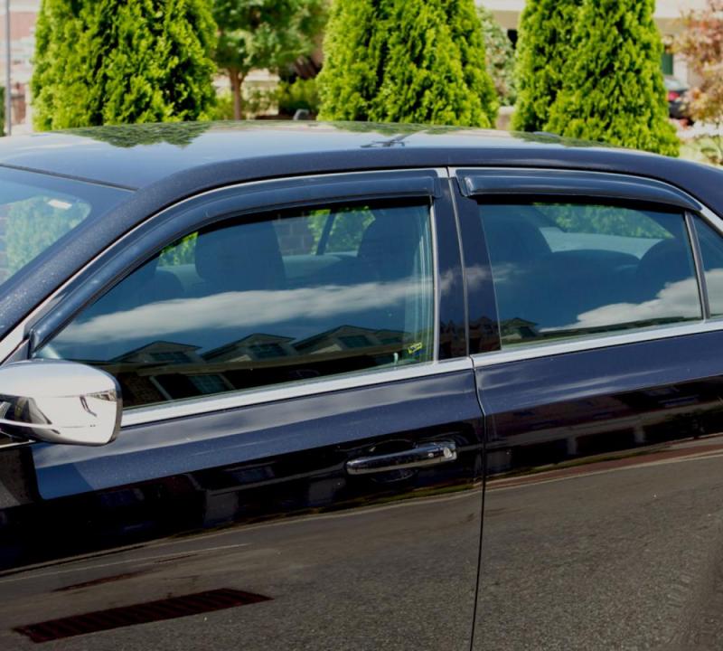 AVS - AVS 16-18 Nissan Titan XD Crew Cab Ventvisor Outside Mount Window Deflectors 4pc - Smoke - Demon Performance