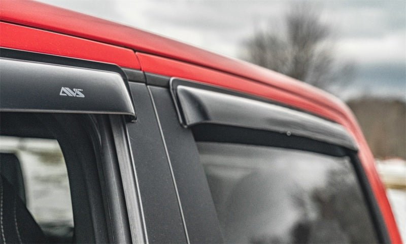 AVS - AVS 16-18 Nissan Titan XD Crew Cab Ventvisor Outside Mount Window Deflectors 4pc - Smoke - Demon Performance