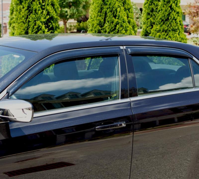 AVS - AVS 16-18 Nissan Titan XD Crew Cab Ventvisor Outside Mount Window Deflectors 4pc - Smoke - Demon Performance