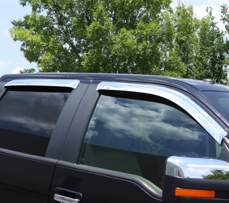 AVS - AVS 2019 RAM 1500 Crew Cab Ventvisor Outside Mount Front & Rear Window Deflectors 4pc - Chrome - Demon Performance