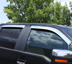 AVS - AVS 2019 RAM 1500 Crew Cab Ventvisor Outside Mount Front & Rear Window Deflectors 4pc - Chrome - Demon Performance