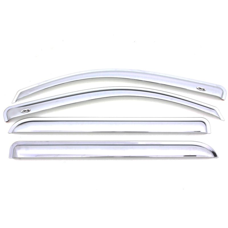 AVS - AVS 2019 RAM 1500 Crew Cab Ventvisor Outside Mount Front & Rear Window Deflectors 4pc - Chrome - Demon Performance