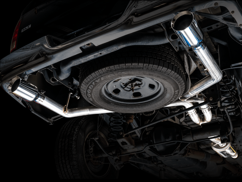 AWE Tuning - AWE Tuning 09-18 RAM 1500 5.7L (w/o Cutout) 0FG Dual Rear Exit Cat-Back Exhaust - Chrome Silver Tips - Demon Performance