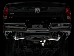 AWE Tuning - AWE Tuning 09-18 RAM 1500 5.7L (w/o Cutout) 0FG Dual Rear Exit Cat-Back Exhaust - Chrome Silver Tips - Demon Performance