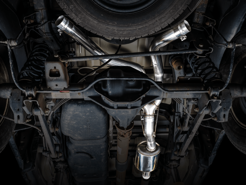 AWE Tuning - AWE Tuning 09-18 RAM 1500 5.7L (w/o Cutout) 0FG Dual Rear Exit Cat-Back Exhaust - Chrome Silver Tips - Demon Performance