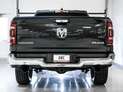 AWE Tuning - AWE Tuning 19-21 RAM 1500 5.7L (w/Cutouts) 0FG Dual Rear Exit Cat-Back Exhaust - Diamond Black Tips - Demon Performance