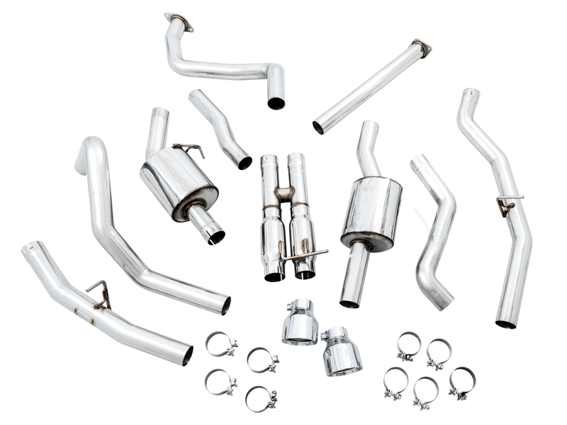 AWE Tuning - AWE Tuning 2021 RAM 1500 TRX 0FG Cat-Back Exhaust - Chrome Silver Tips - Demon Performance