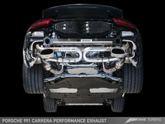 AWE Tuning - AWE Tuning 991 Carrera Performance Exhaust - Use Stock Tips - Demon Performance