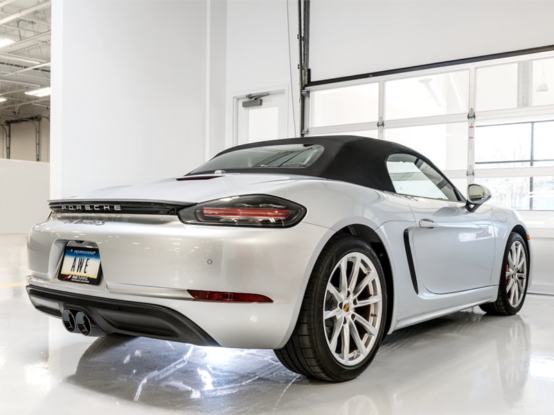 AWE Tuning - AWE Tuning Porsche 718 Boxster / Cayman SwitchPath Exhaust (PSE Only) - Diamond Black Tips - Demon Performance