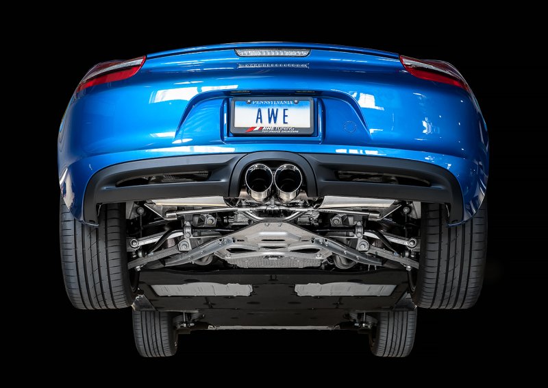 AWE Tuning - AWE Tuning Porsche 981 Performance Exhaust System - w/Chrome Silver Tips - Demon Performance