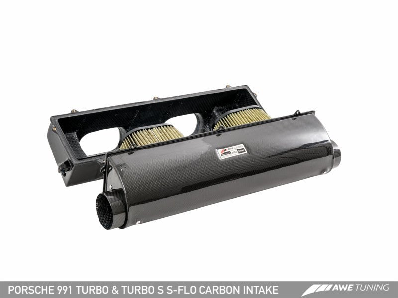 AWE Tuning - AWE Tuning Porsche 991 (991.2) Turbo and Turbo S S-FLO Carbon Intake - Demon Performance