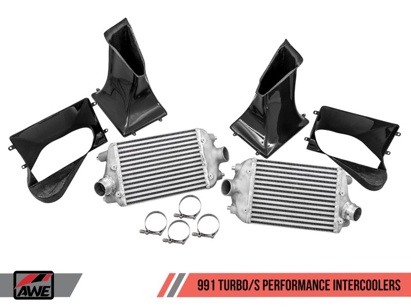 AWE Tuning - AWE Tuning Porsche 991 (991.2) Turbo/Turbo S Performance Intercooler Kit - Demon Performance